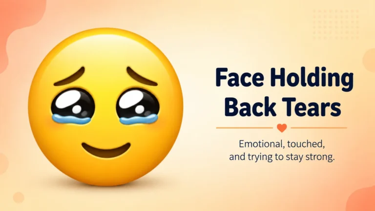Face Holding Back Tears Emoji
