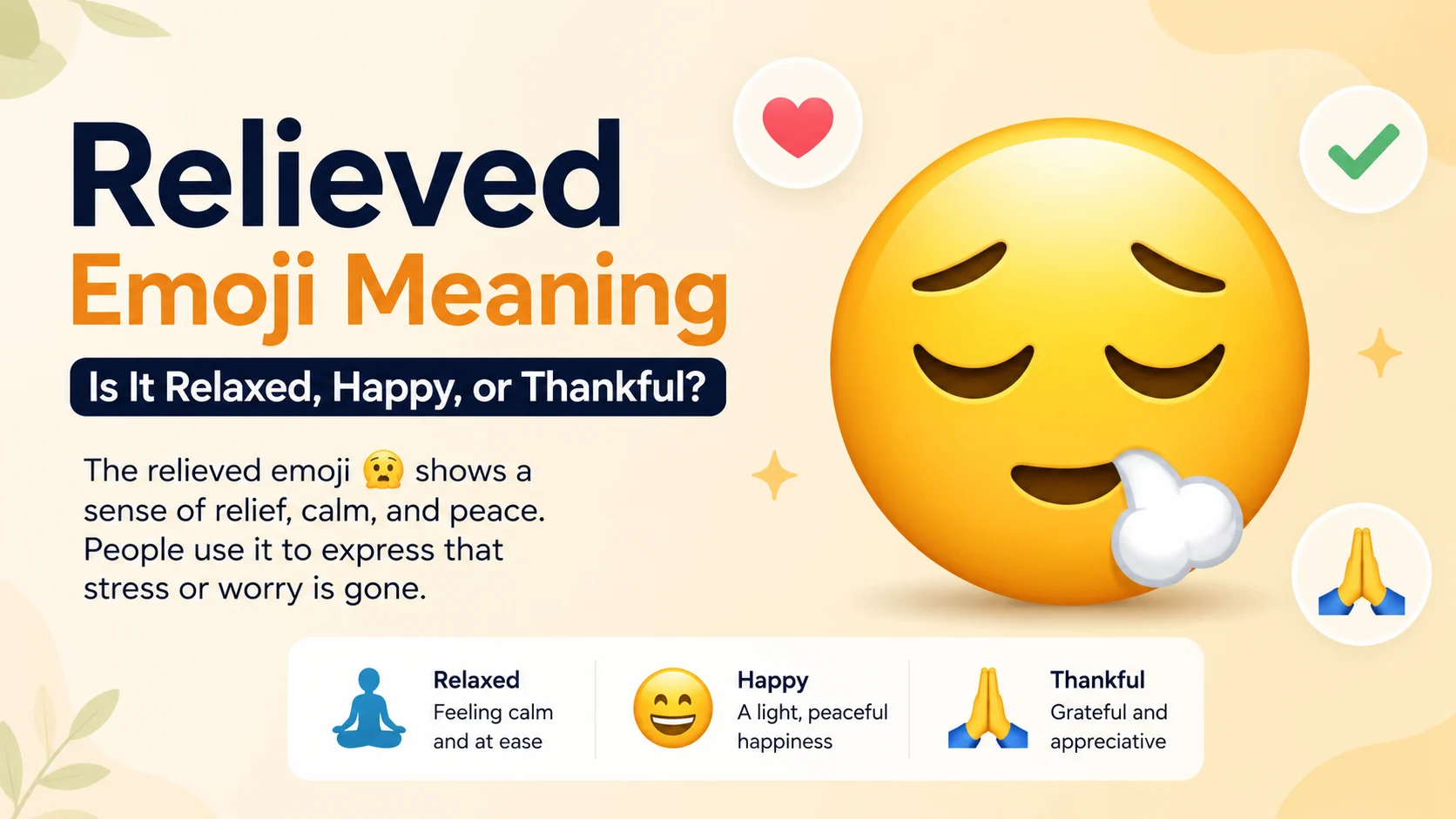 Relieved Emoji Meaning