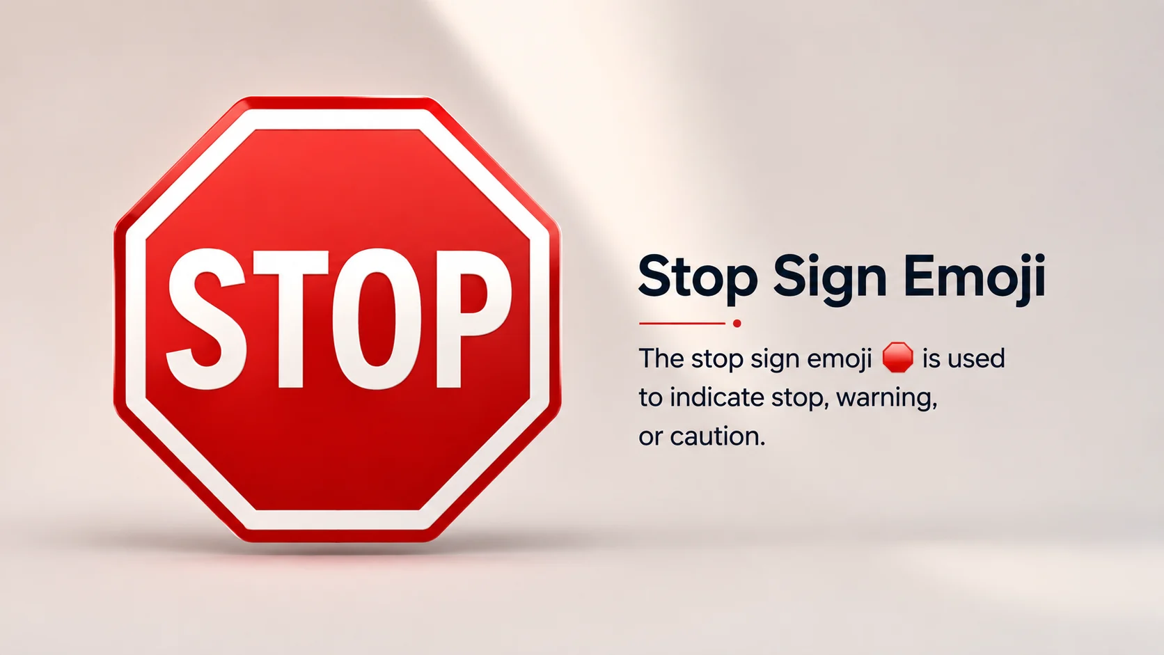 Stop Sign Emoji