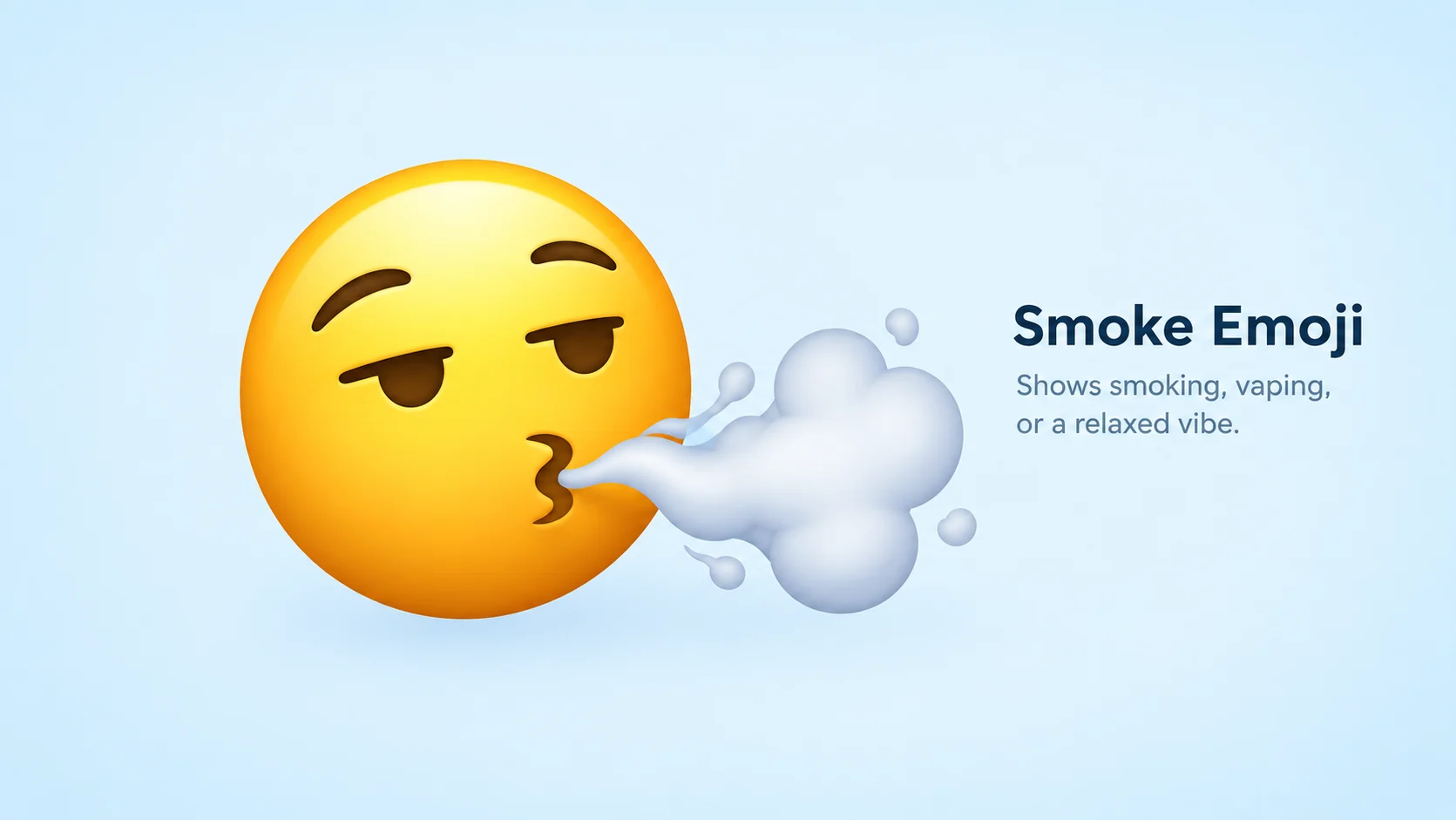 Emoji With Smoke Coming Out of Mouth