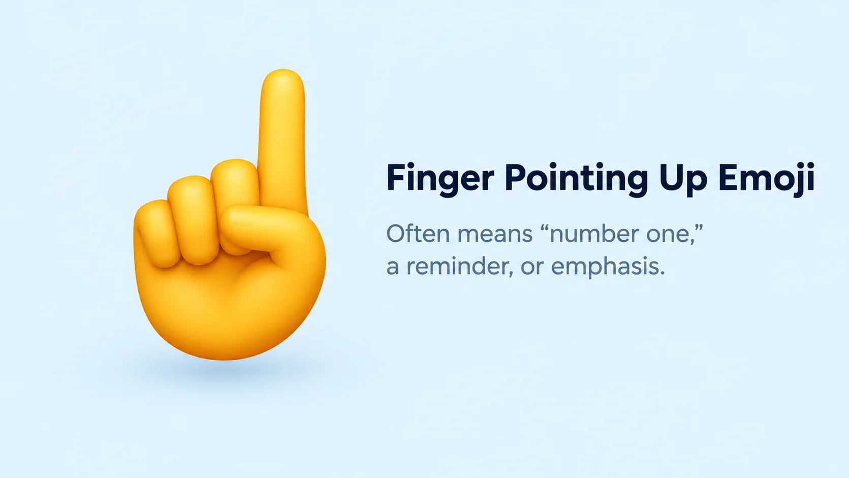 Finger Pointing Up Emoji
